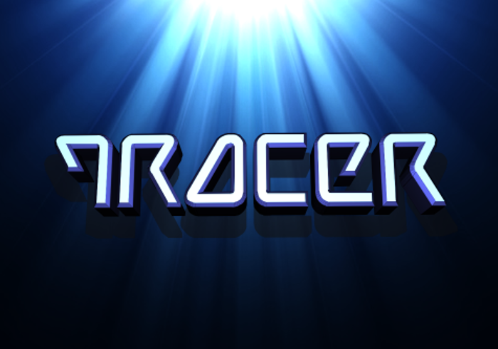 Tracer Font poster