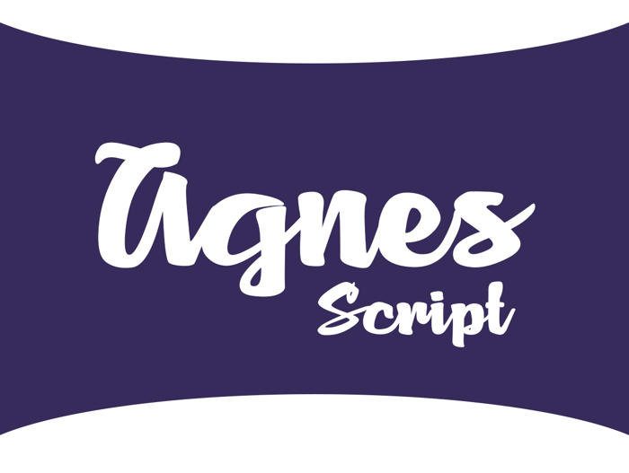 Agnes Script Font poster