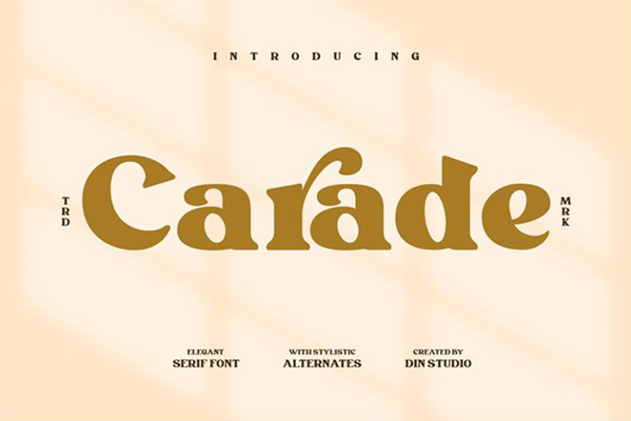 Carade Font poster