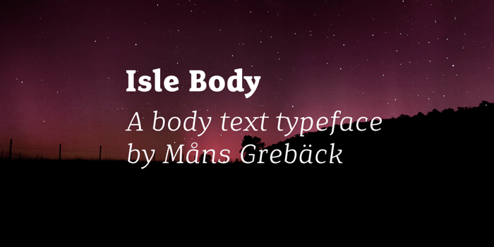 Isle Body Font poster