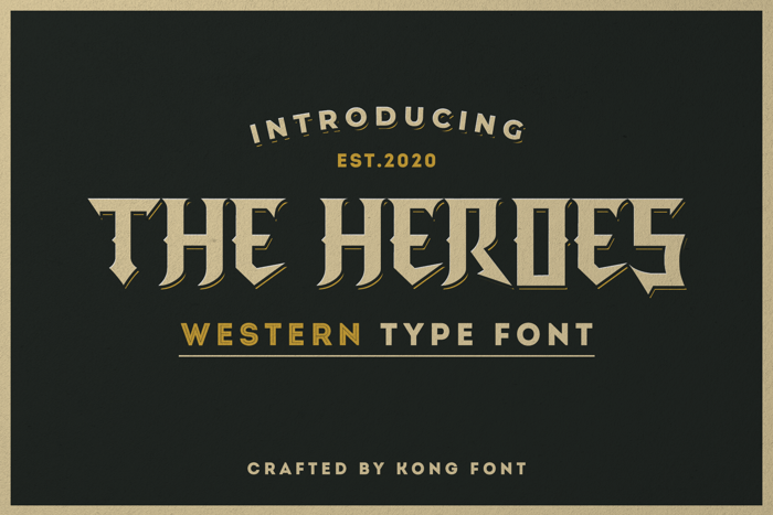 Heroes Font poster