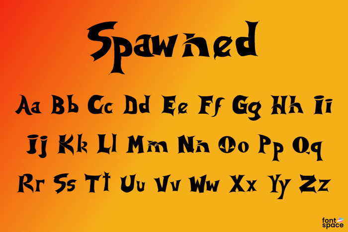 Spawned Font poster