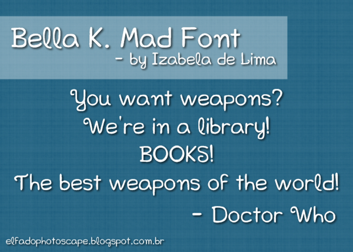 Bella K. Mad Font poster