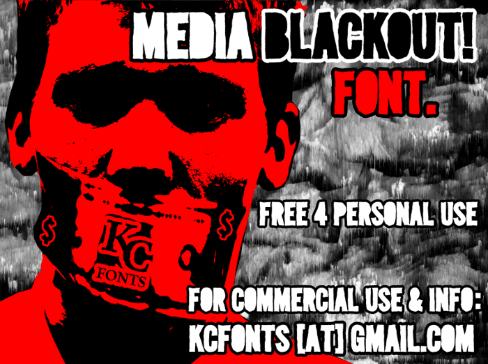 Media Blackout Font poster