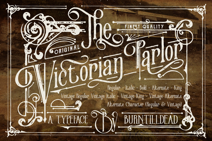 Victorian Parlor Font poster