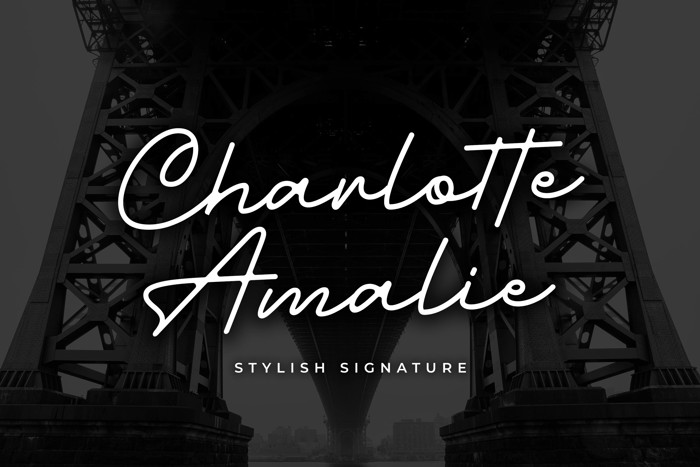 Charlotte Amalie Font poster