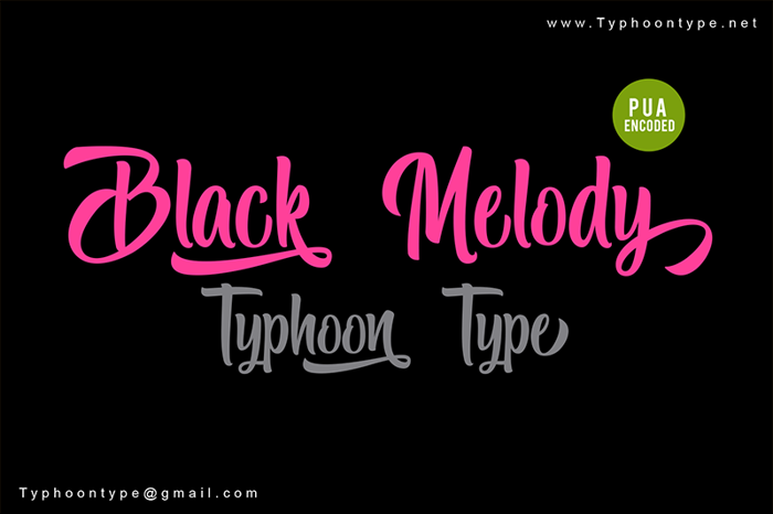Black Melody Font poster