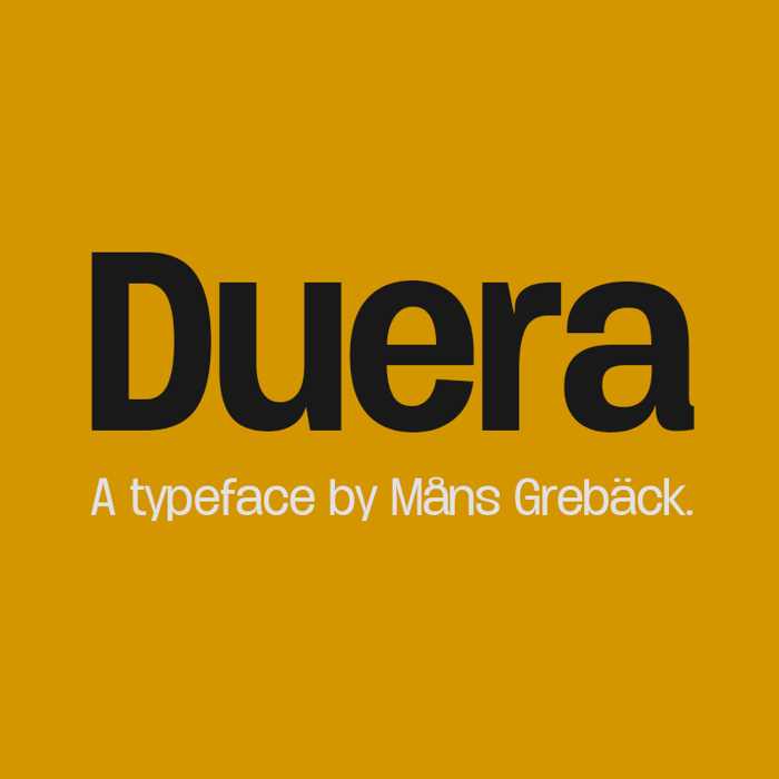 Duera Font poster