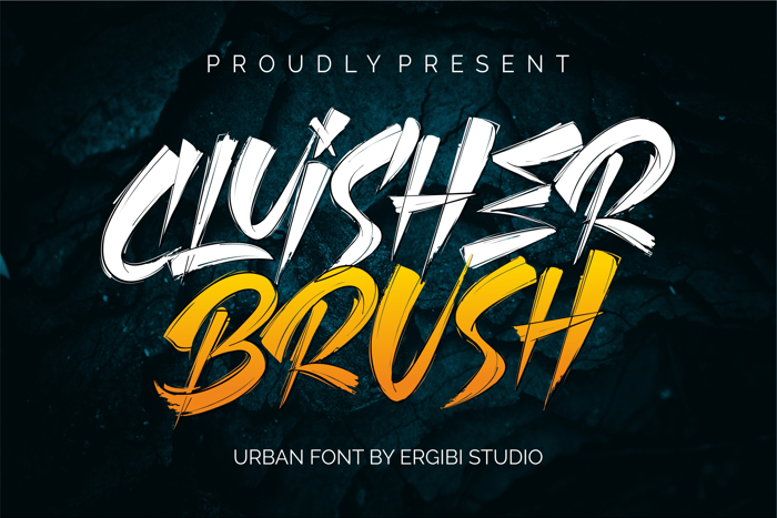 CLUISHER BRUSH Font poster