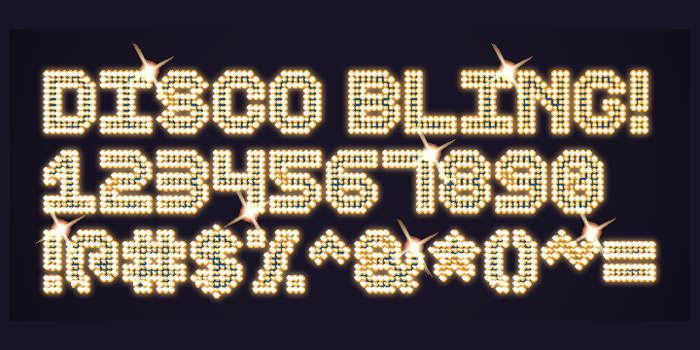 Disco Bling Font poster