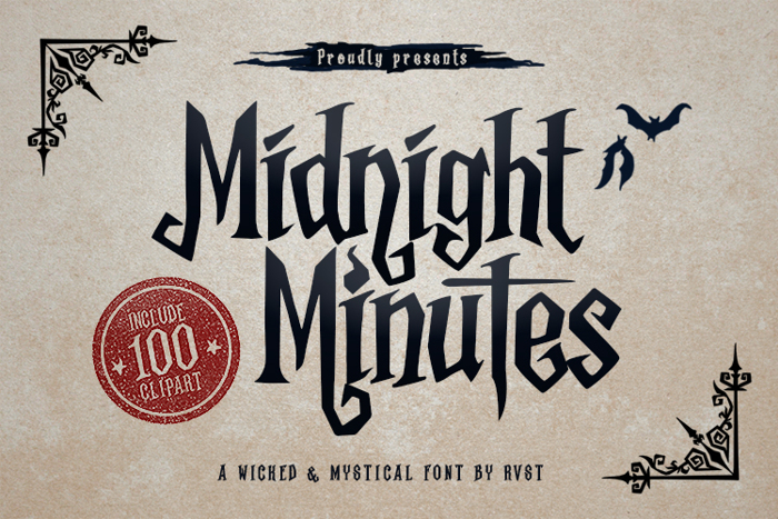 MidnightMinutes Font poster
