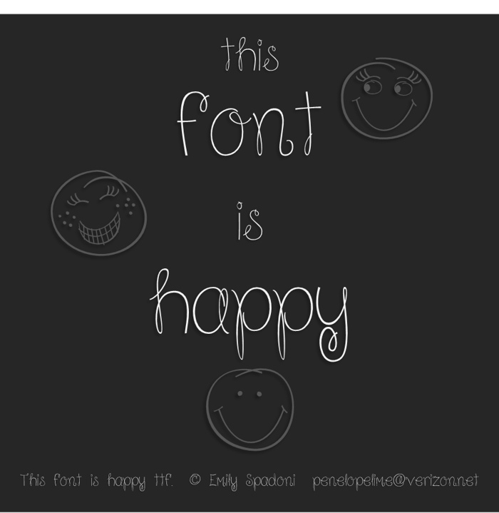 Because I am Happy Font poster