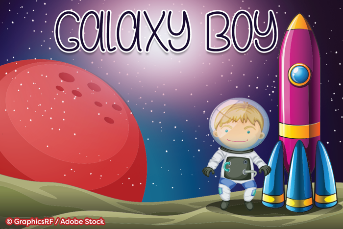 Galaxy Boy Font poster