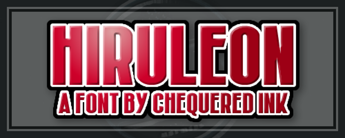 Hiruleon Font poster