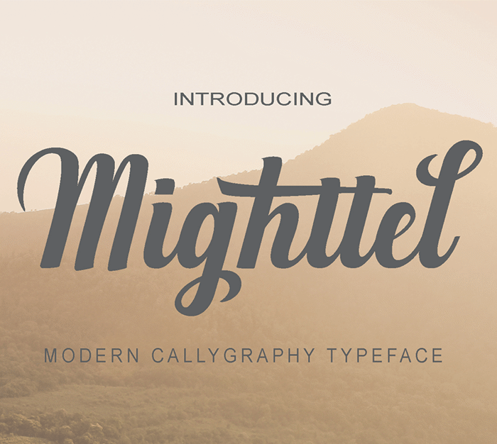 Mighttel Font poster