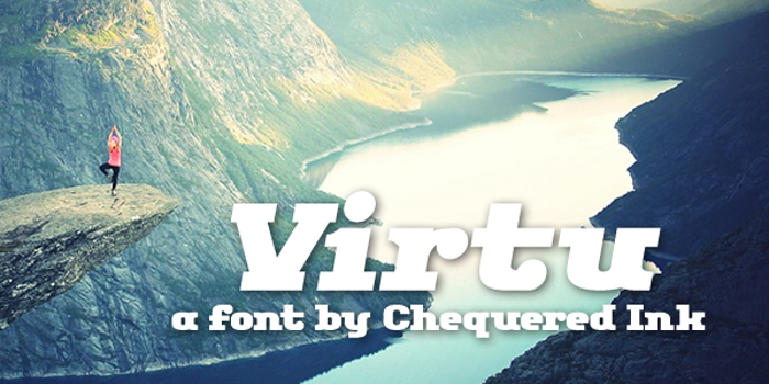 Virtu Font poster