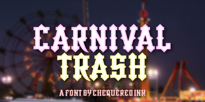 Carnival Trash Font poster