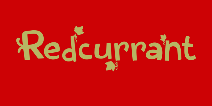 Redcurrant Font poster