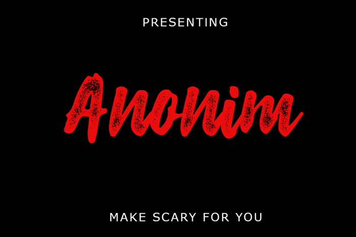 Anonim Rough Script Font poster