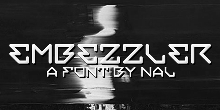 Embezzler Font poster