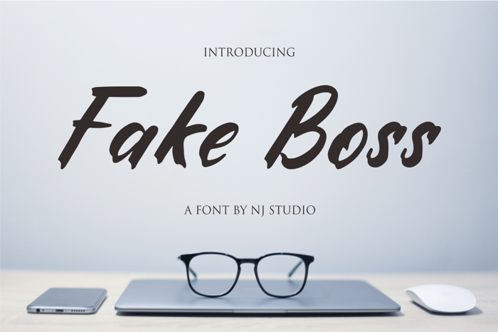 Fake Boss Font poster