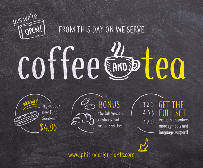 coffee+tea Font poster