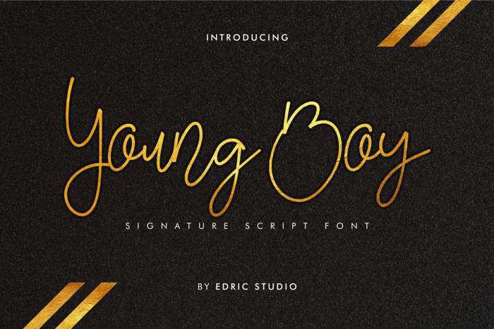 Young Boy Font poster