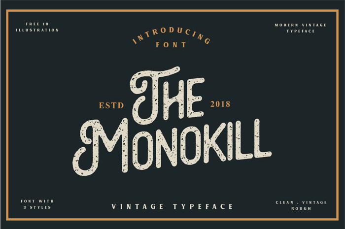 The Monokill Font poster