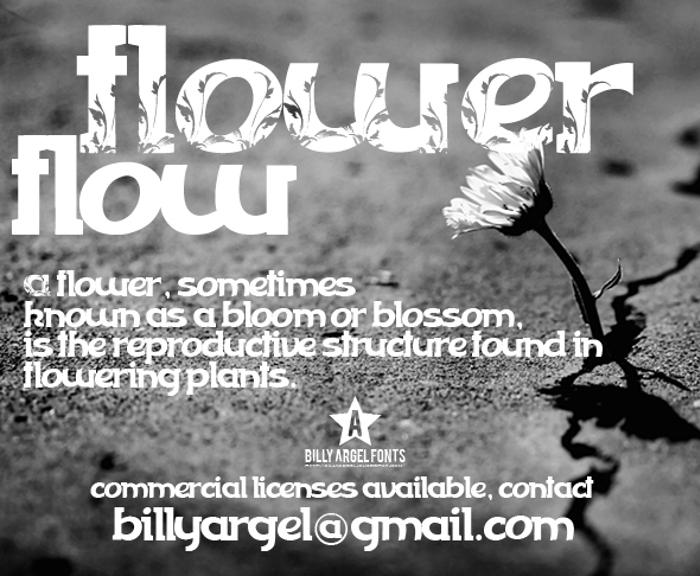 FLOWERFLOW Font poster