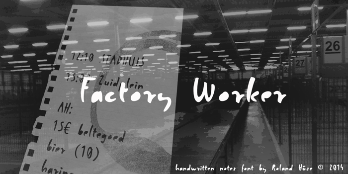 Factory Worker Font poster