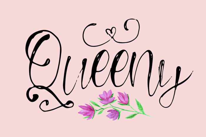 Queeny Font poster