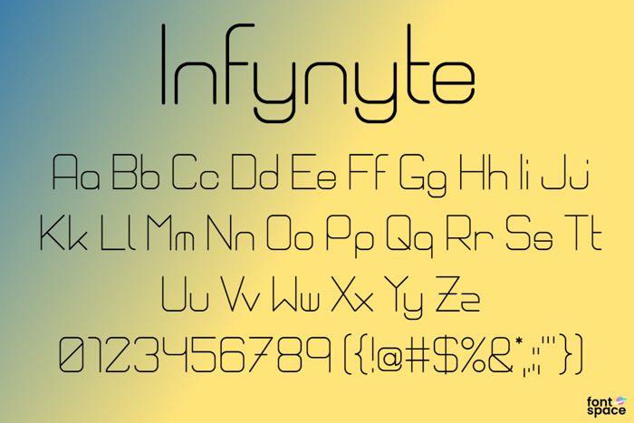 Infynyte Body Font poster