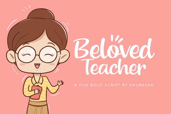 Beloved Teacher Font poster