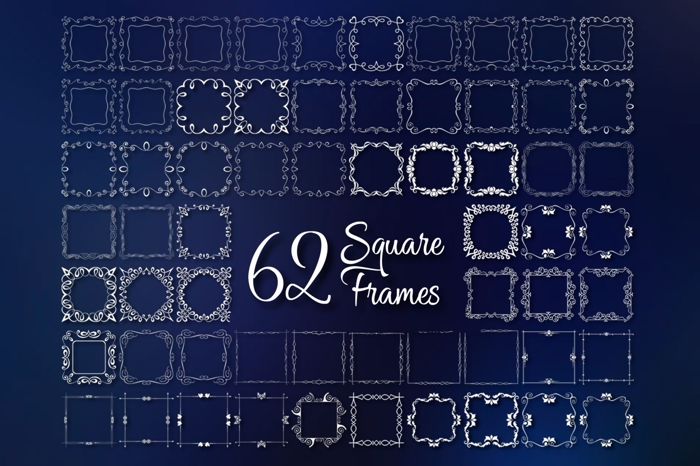 Square Frames Font poster