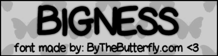 Bigness Font poster
