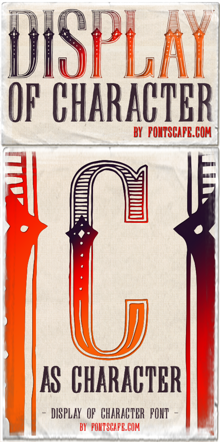 DisplayOfCharacter DEMO Font poster