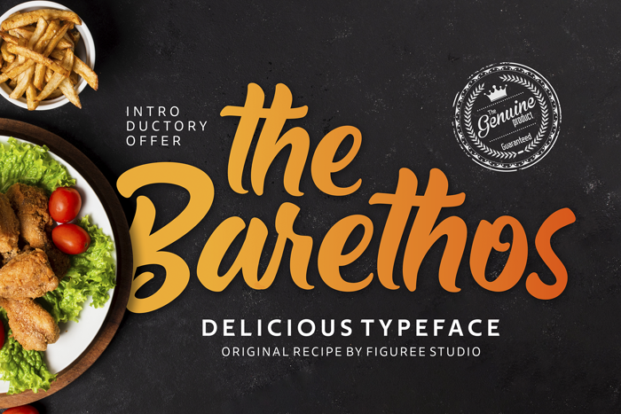 The Barethos Font poster