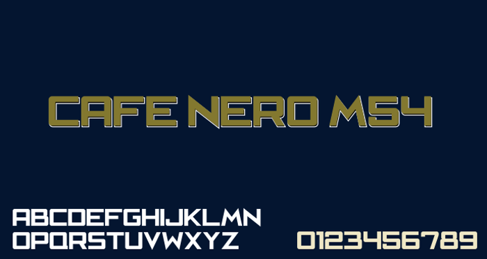 Cafe Nero M54 Font poster