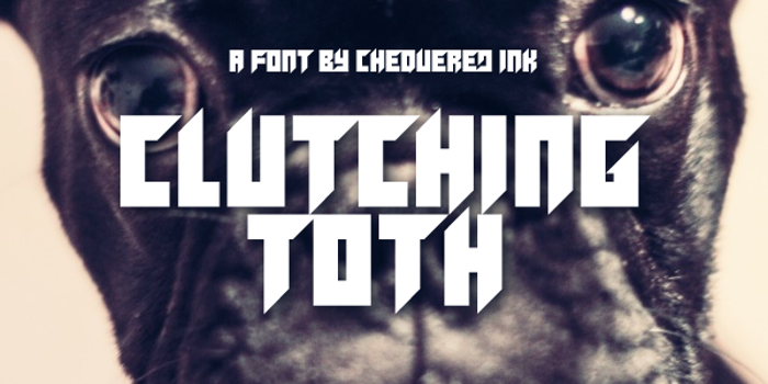Clutching Toth Font poster