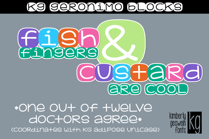KG Geronimo Blocks Font poster