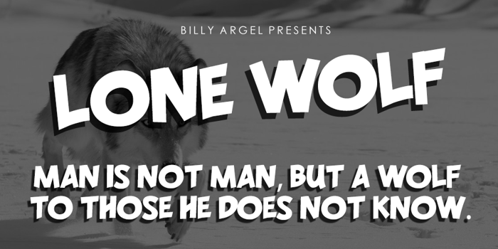 LONE WOLF Font poster