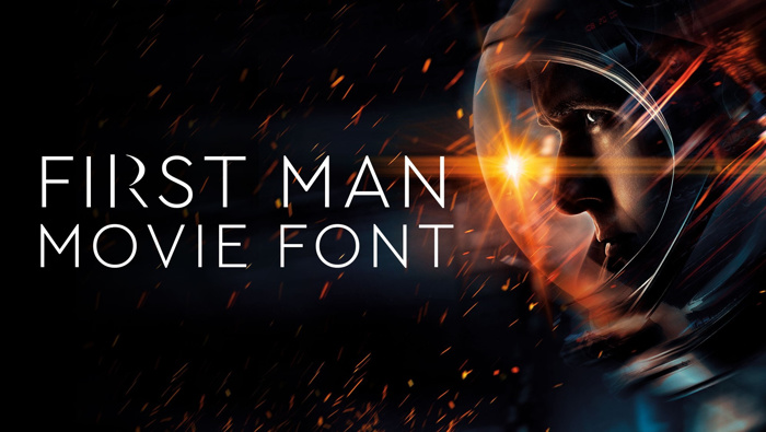 First Man Movie Font poster