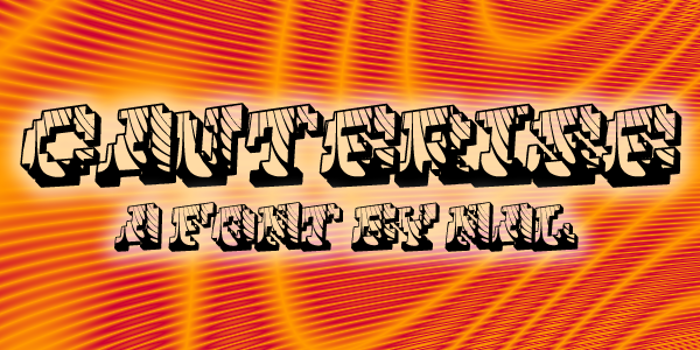 Cauterise Font poster