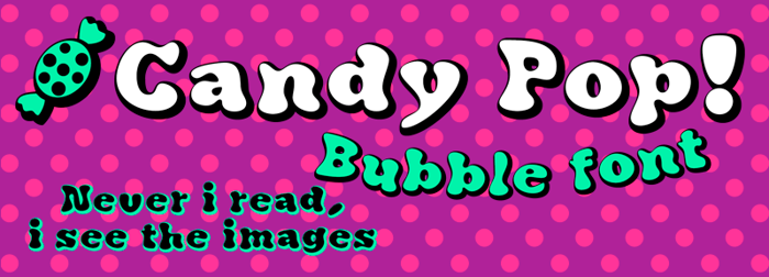 Candy Pop! Font poster