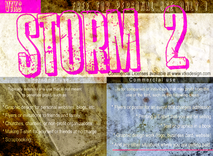 vtks storm 2 Font poster