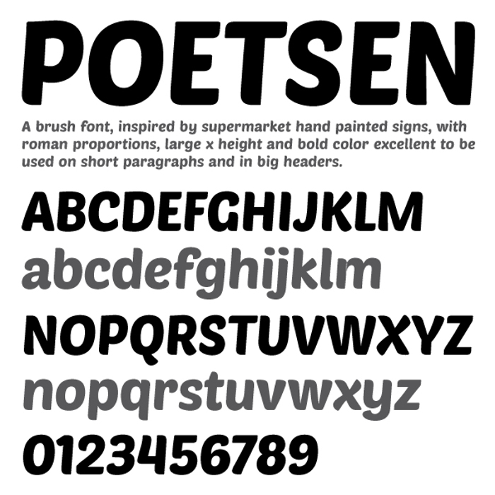 PoetsenOne Font poster