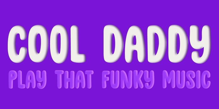 DK Cool Daddy Outline Font poster
