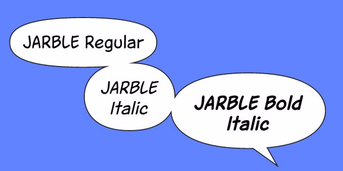 Jarble Font poster