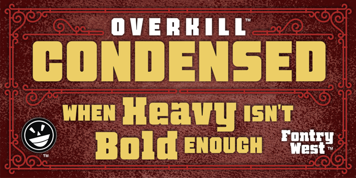 FTY OverKill HammeredNC Font poster