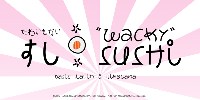 wacky sushi Font poster